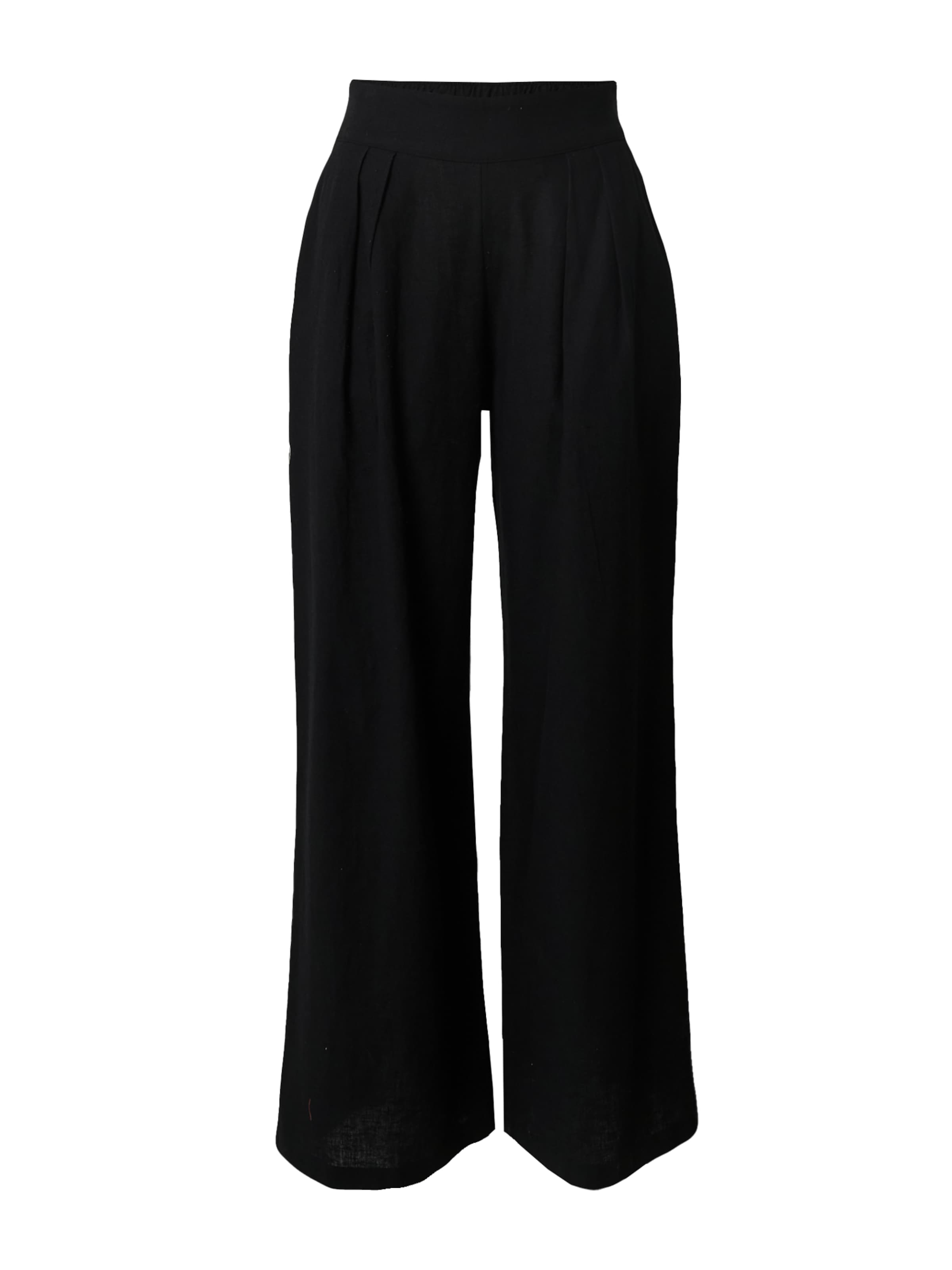 Wide Leg Pantalon à pince Abercrombie & Fitch en noir : devant