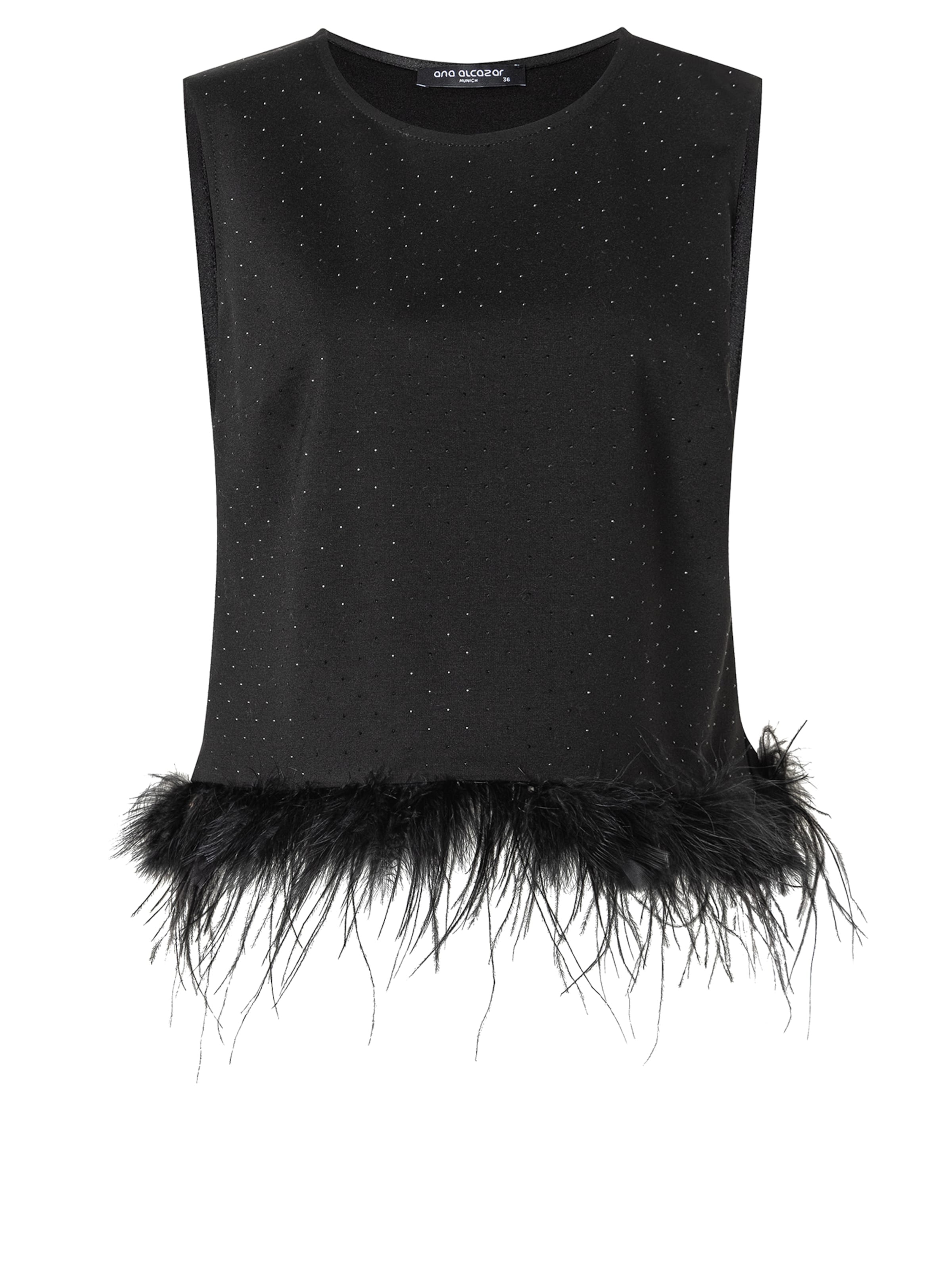 Ana Alcazar Top 'Abosea' in Schwarz: Vorderseite