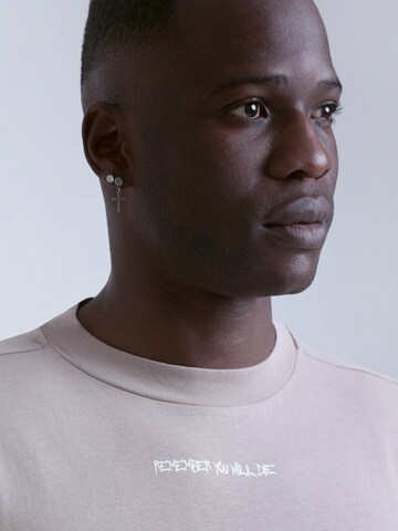 Remember you will die Shirt 'Kreuz' in Beige