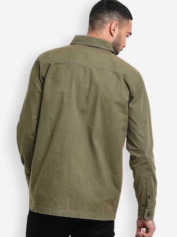 Threadbare Regular Fit Hemdjacke 'Ministry' in Grün