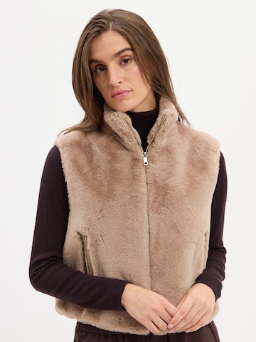 Marie Lund Weste in Beige: Vorderseite