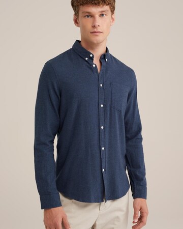 WE Fashion Regular Fit Skjorte i blå