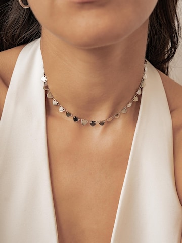 Hey Happiness - Cadena 'Linked Heart' en plata