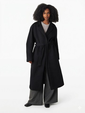 Cappotto di mezza stagione di Honest Basics in nero: frontale