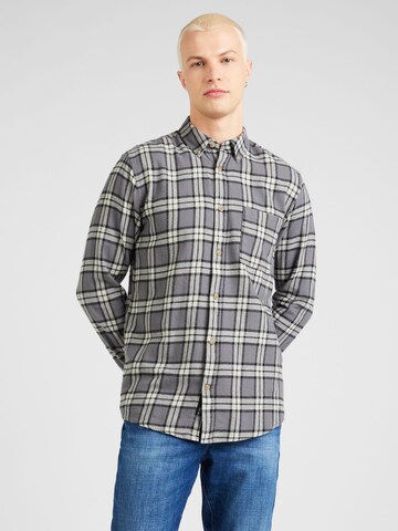 Only & Sons Slim fit Button Up Shirt 'ONSRal' in Grey: front