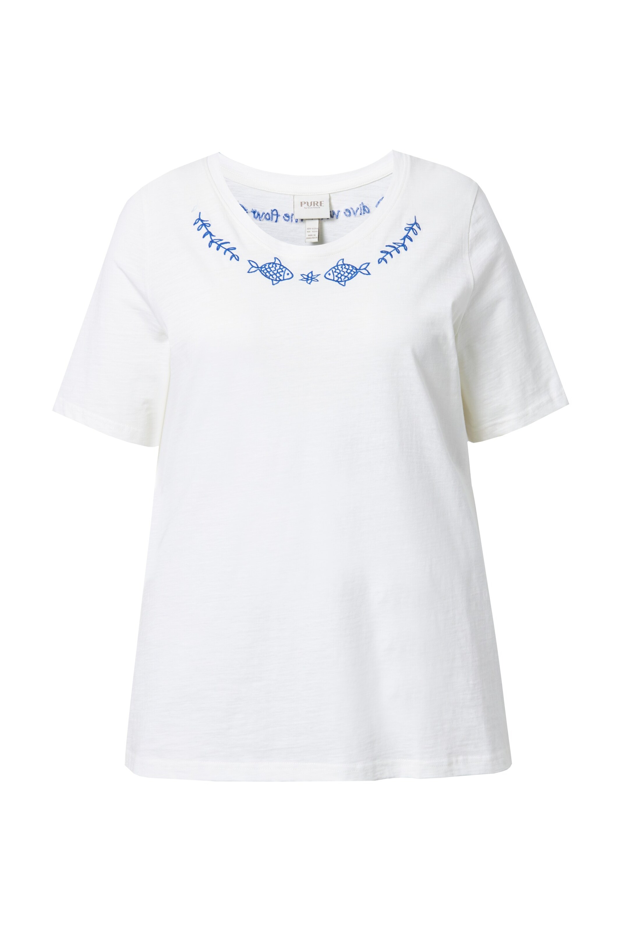 Ulla Popken Shirt in Wit: voorkant