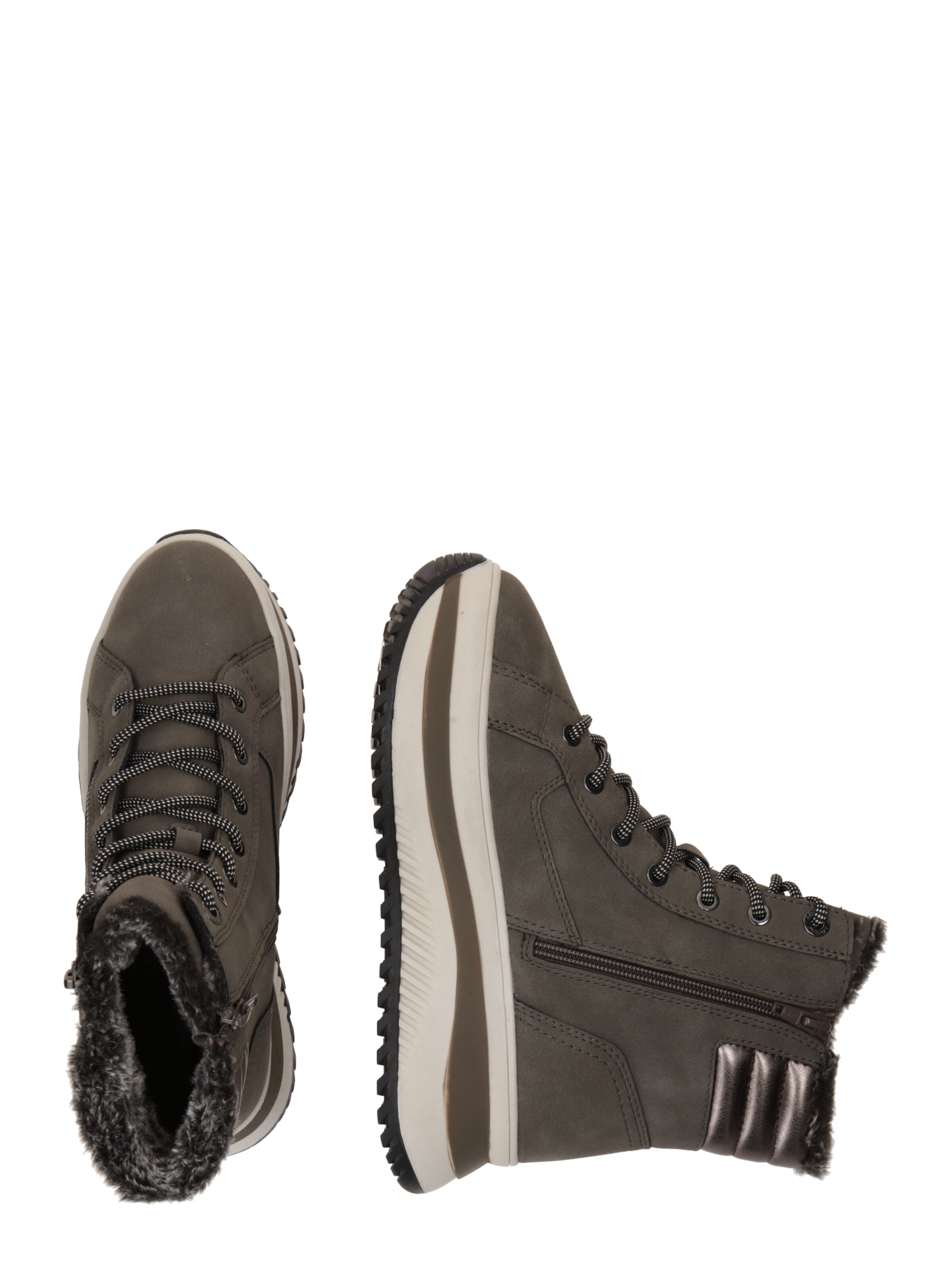 Ghete cu șireturi de la s.Oliver pe gri: lateral