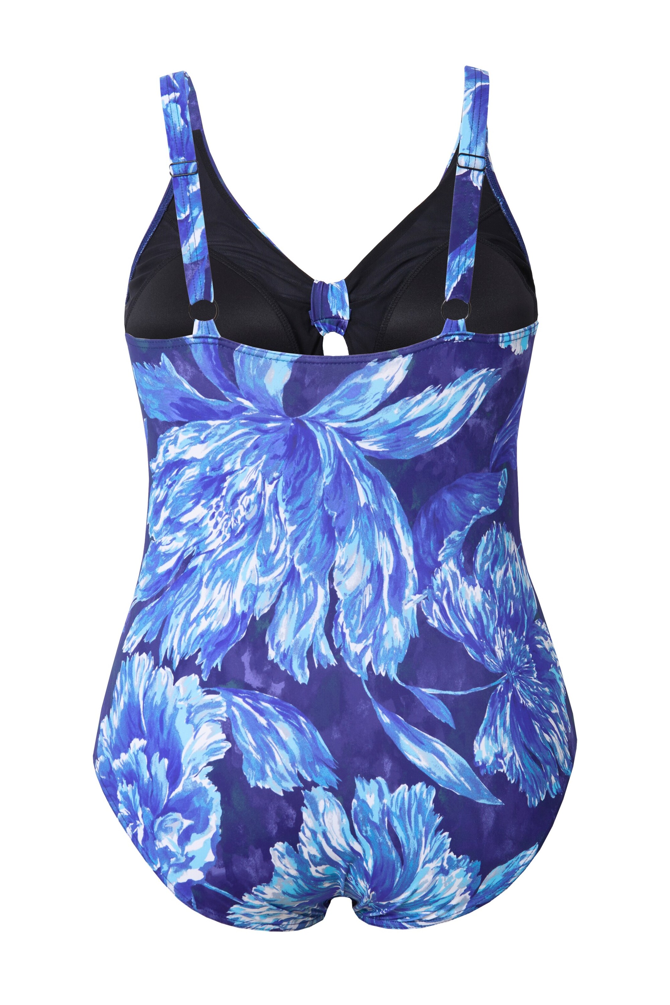 Ulla Popken Bustier Badeanzug in Blau