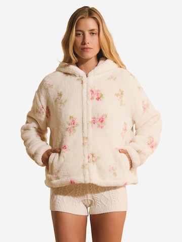 ETAM Fleece jas 'Berlioz' in Beige: voorkant