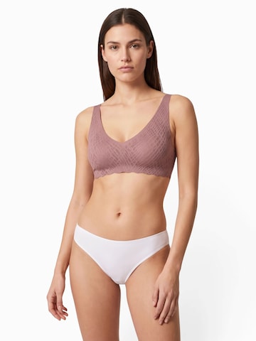 SLOGGI Bustier BH 'ZERO Feel Bliss' in Braun: Vorderseite