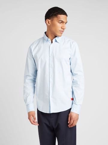 HUGO Slim fit Button Up Shirt 'Ermo' in Blue: front