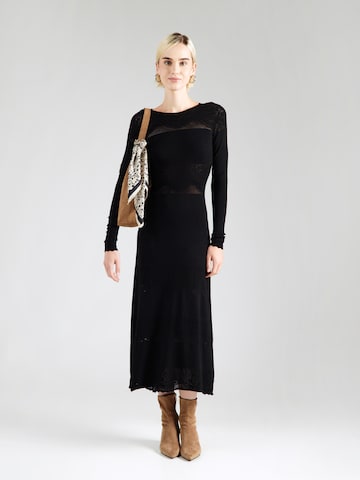 Twinset Knitted dress in Black: front