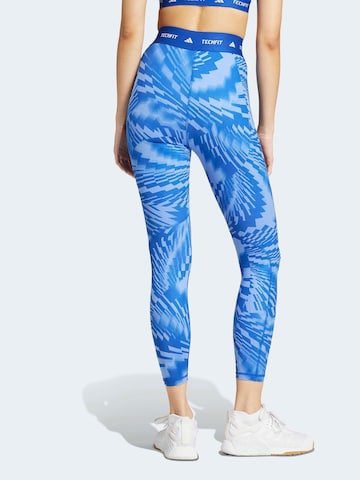 ADIDAS PERFORMANCE Skinny Sporthose in Blau