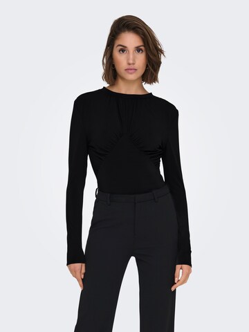 ONLY Shirt Bodysuit in Black: front