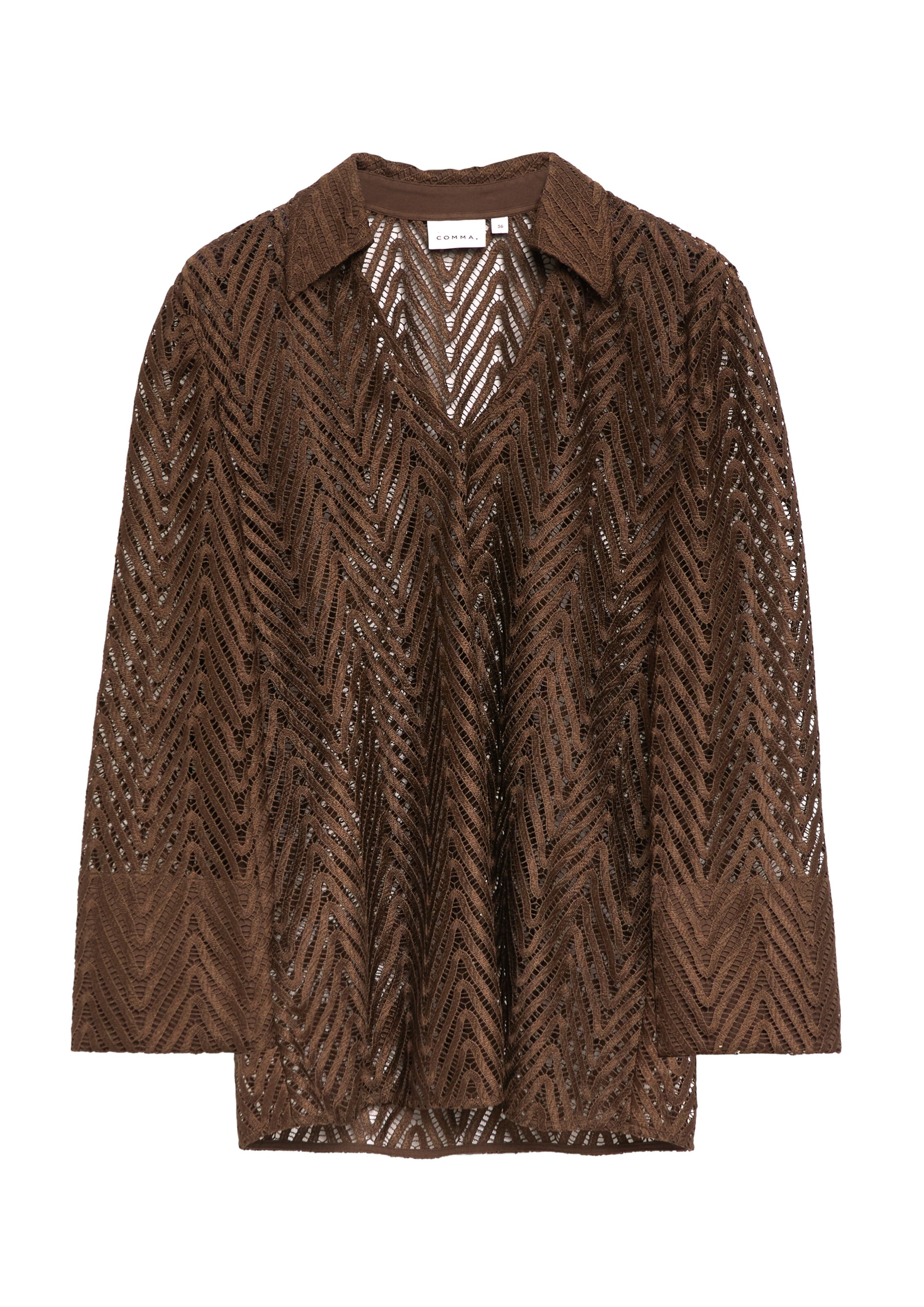 COMMA Blouse in Bruin: voorkant