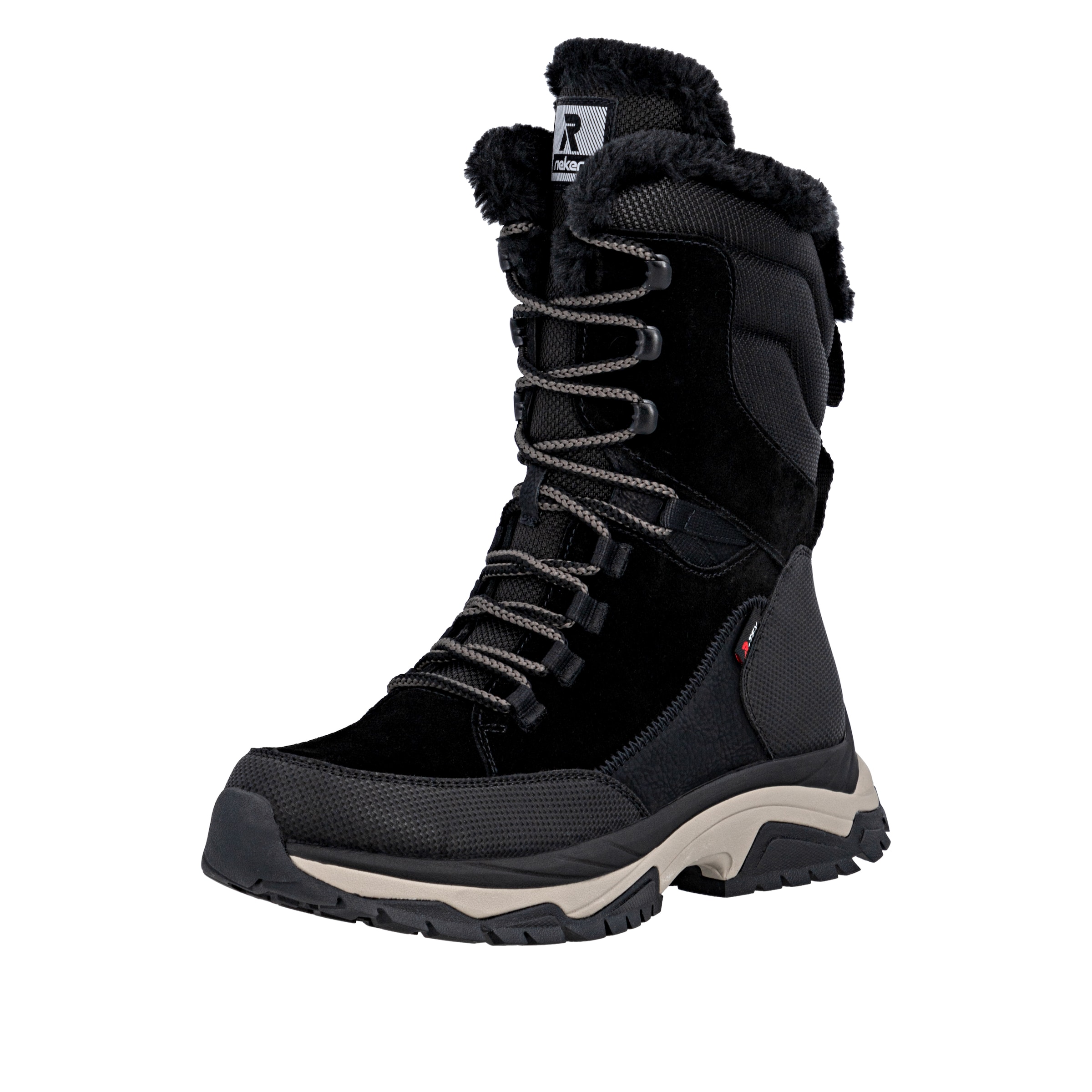 Bottes à lacets 'W3972' Rieker en noir : devant