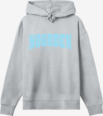 Sweat-shirt 'Knut & Jan Hamburg Noorden Collegiate Türkis' F4NT4STIC en gris : devant