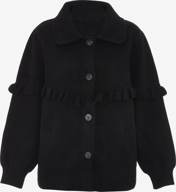 Cardigan caneva en noir : devant