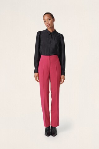 SOAKED IN LUXURY Slimfit Bukser med fals 'Corinne' i pink