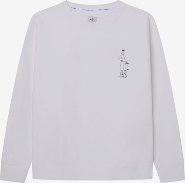 Pepe JeansSweater majica 'TWAIN' - bijela boja: prednji dio