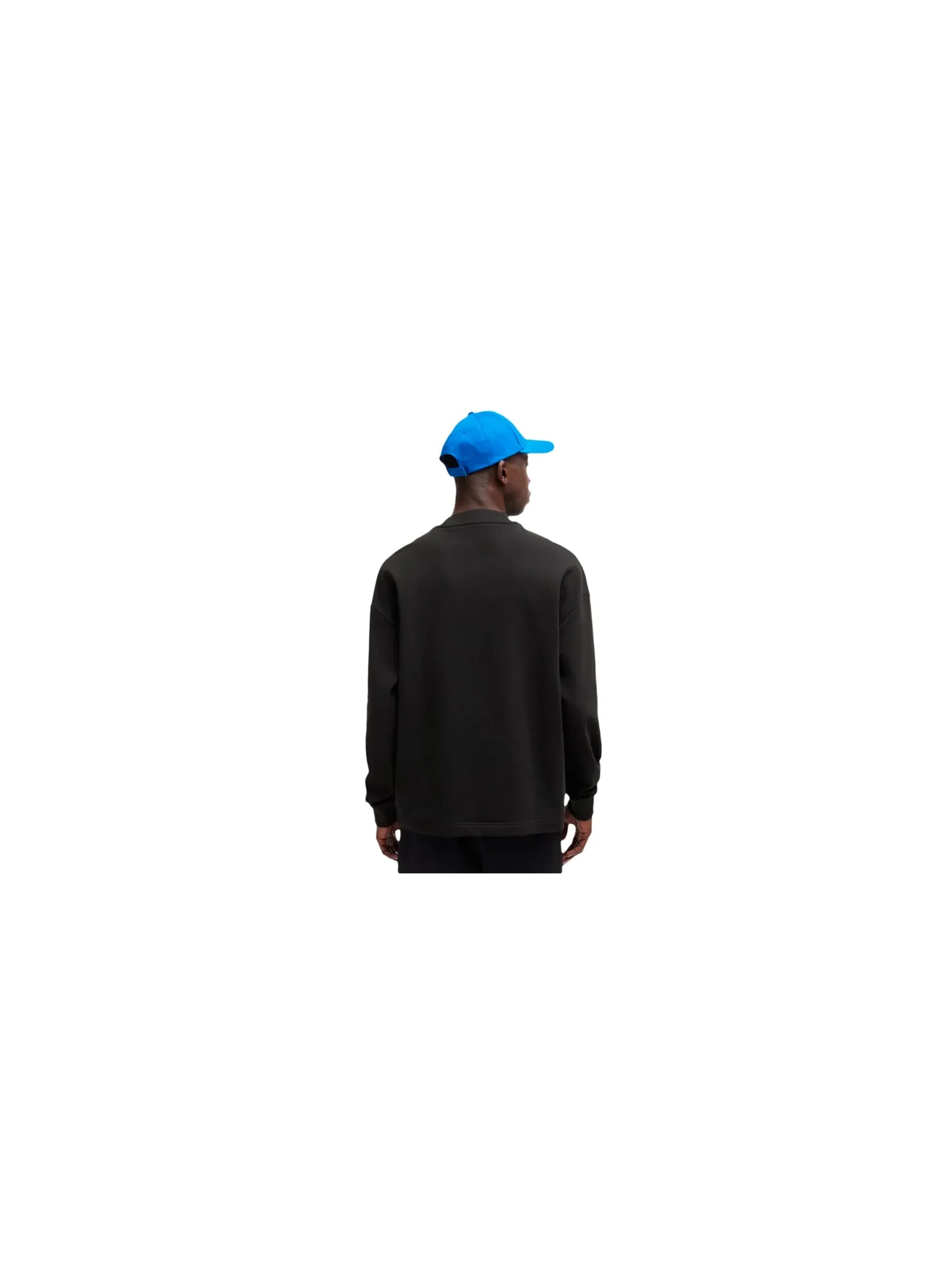 HUGO Sweatshirt 'Cotton terry' in Black