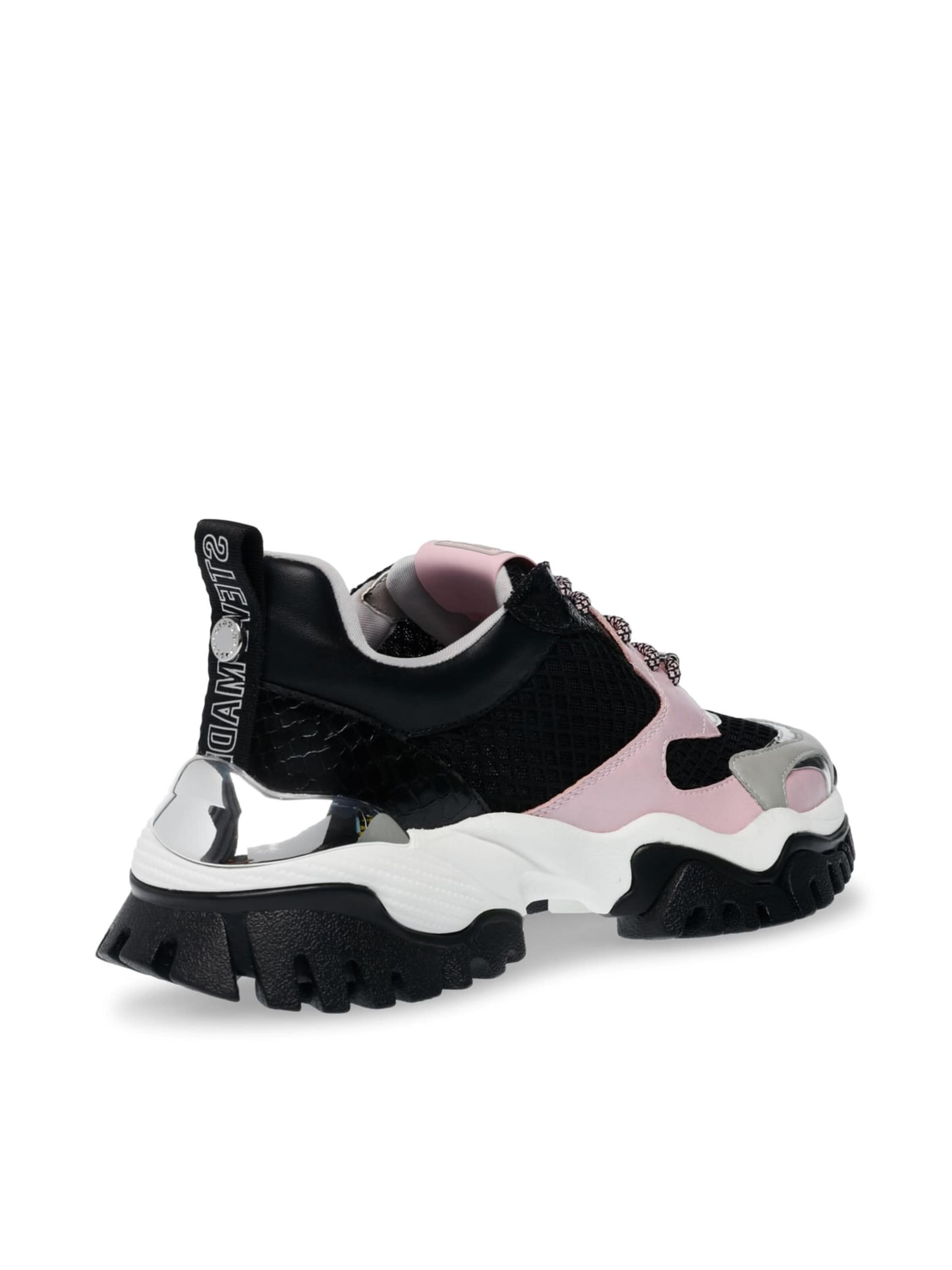 STEVE MADDEN Buty sportowe sznurowane 'Womens Trilling Pink / Blk Lace-Up Low-Profile Shoes' w kolorze różowy