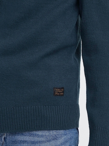 !Solid Gebreid vest ' SDBABAL ' in Blauw