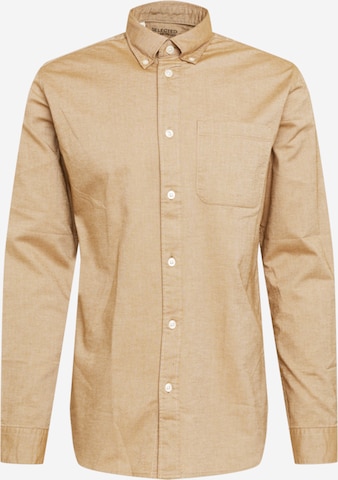 SELECTED HOMME Button Up Shirt 'Rick' in Brown: front