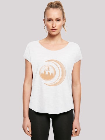 T-shirt 'Harry Potter Hogwarts Moon' F4NT4STIC en blanc : devant