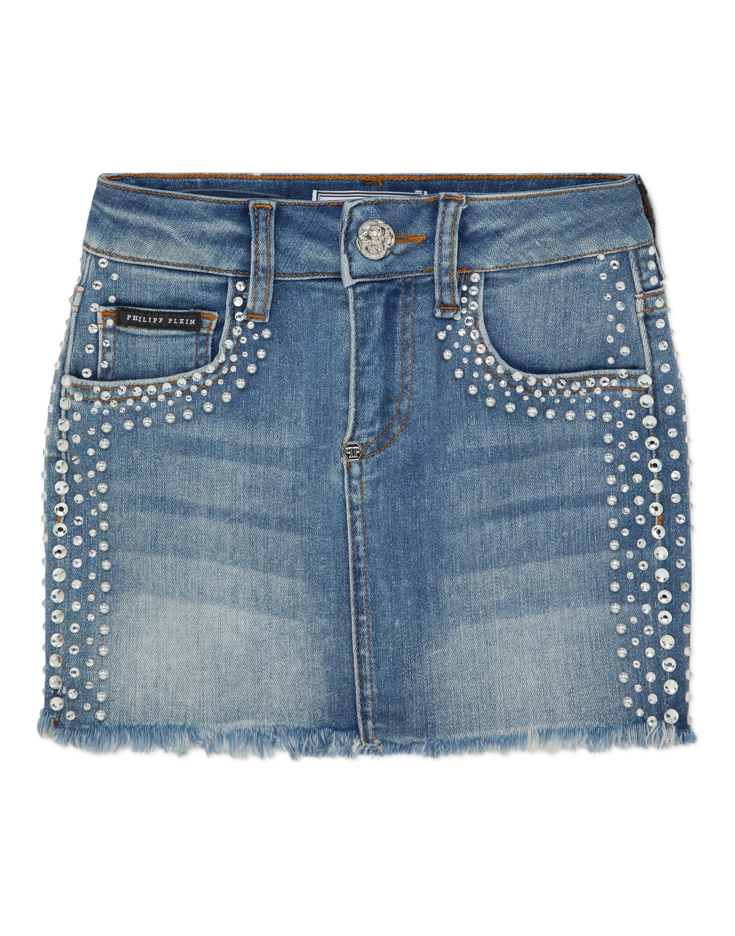 Philipp Plein - Falda en azul: frente
