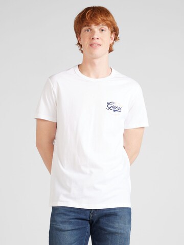 T-Shirt GUESS en blanc : devant