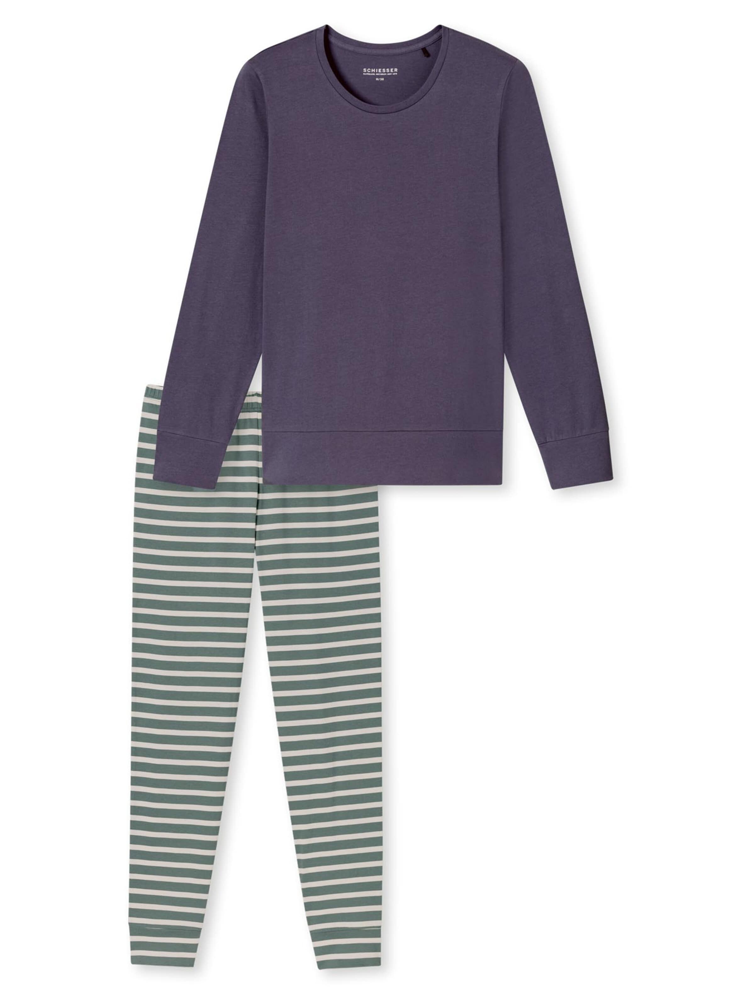 Pyjama 'Casual Essentials' SCHIESSER en vert : devant