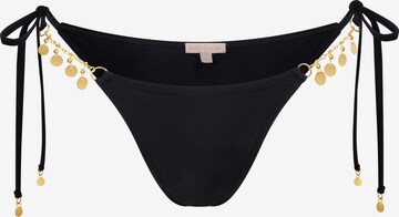 Moda Minx Bikini Bottoms 'Valentina Coin Tie Side' in Black: front