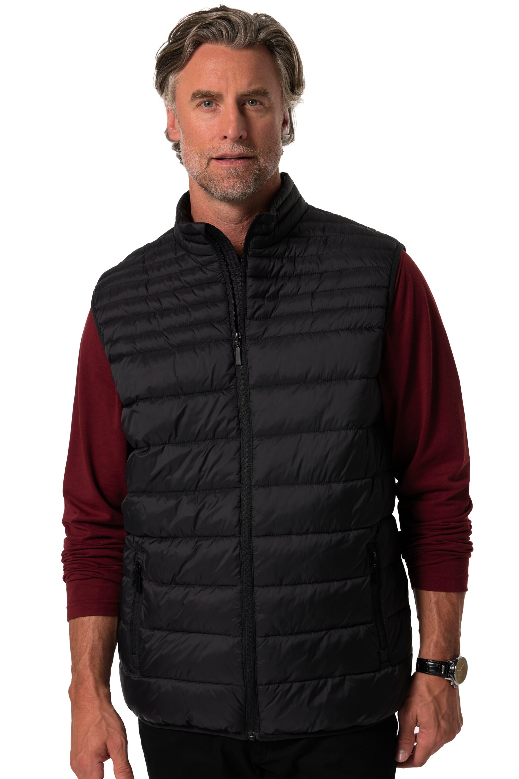 Boston Park Vest in Black: front