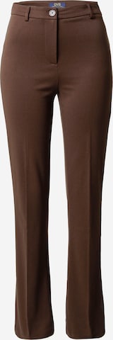 OVS Flared Pleated Pants in Brown: front