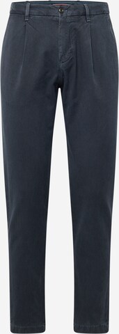 TOMMY HILFIGER Slim fit Pleat-Front Pants 'Harlem Dobby' in Blue: front