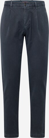 TOMMY HILFIGER Slimfit Bandplooibroek 'Harlem Dobby' in Blauw: voorkant