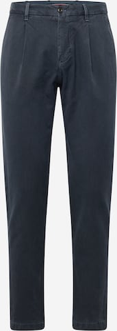 TOMMY HILFIGER Slimfit Bandplooibroek 'Harlem Dobby' in Blauw: voorkant