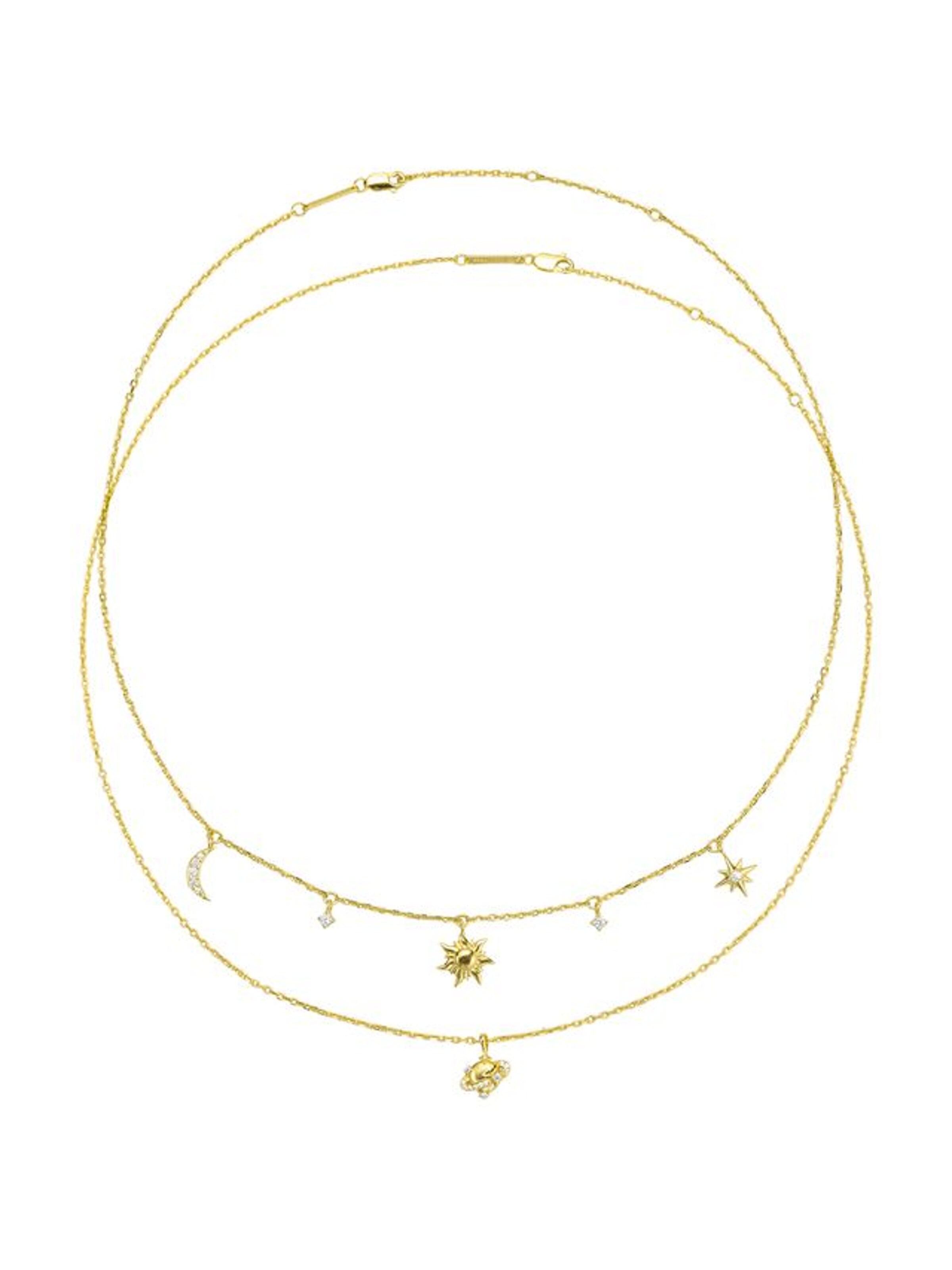 Hey Happiness - Cadena 'Starry Sky' en oro