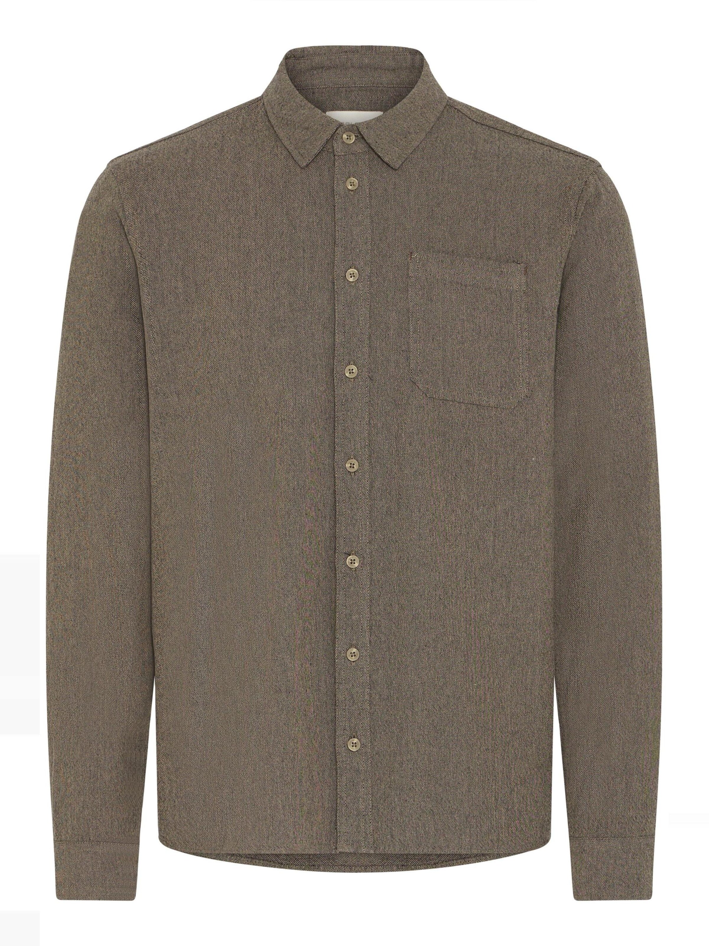 BLEND Regular Fit Langarmhemd ' BHDEREK ' in Braun: Vorderseite