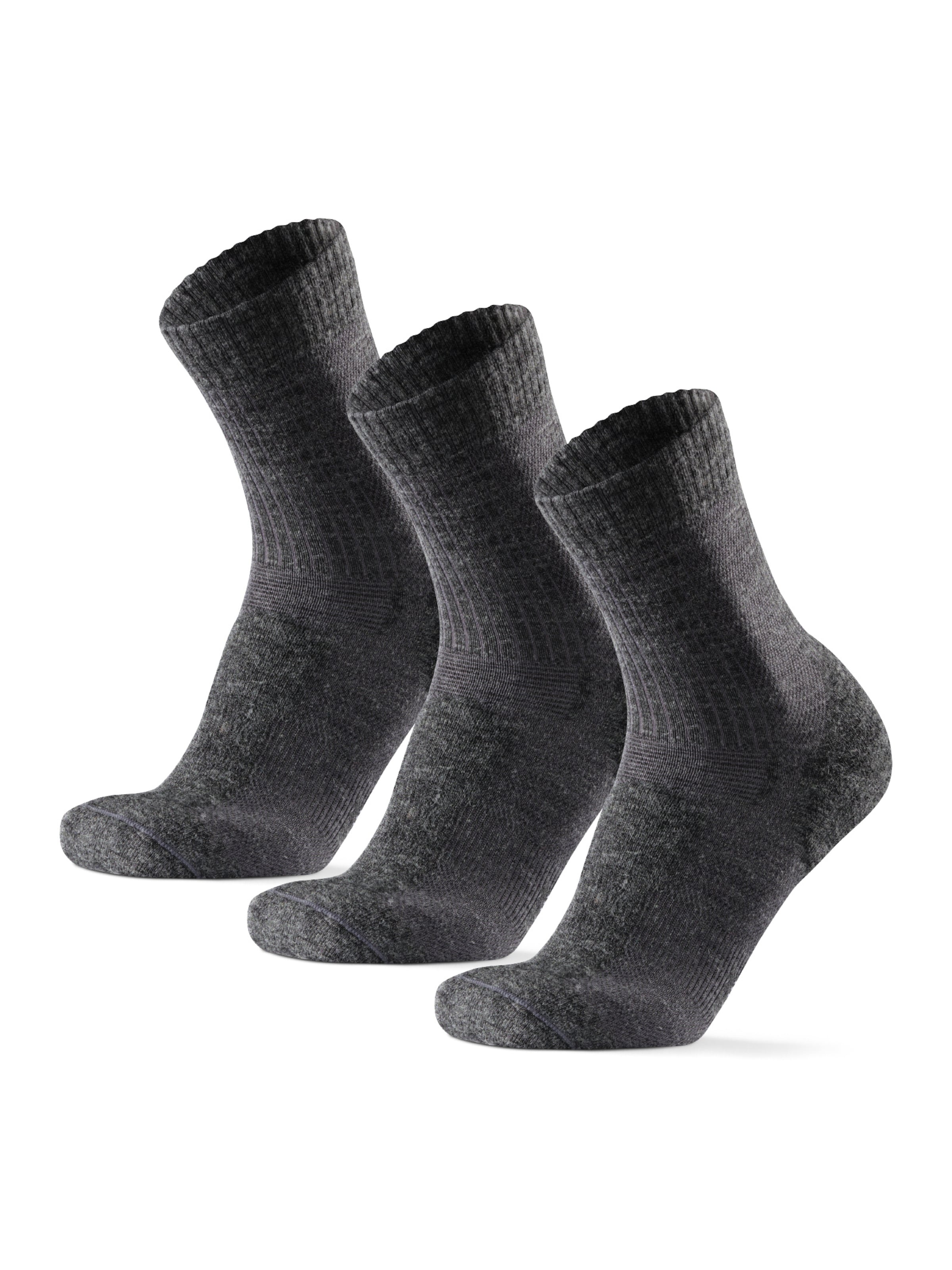 DANISH ENDURANCE Sports socks 'Merino Hiking Light' in Grey: front
