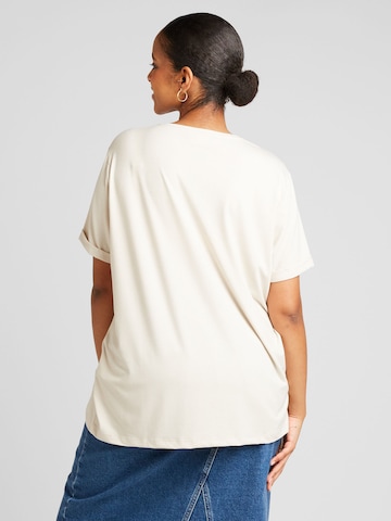 T-shirt 'MOSTER' ONLY Carmakoma en beige