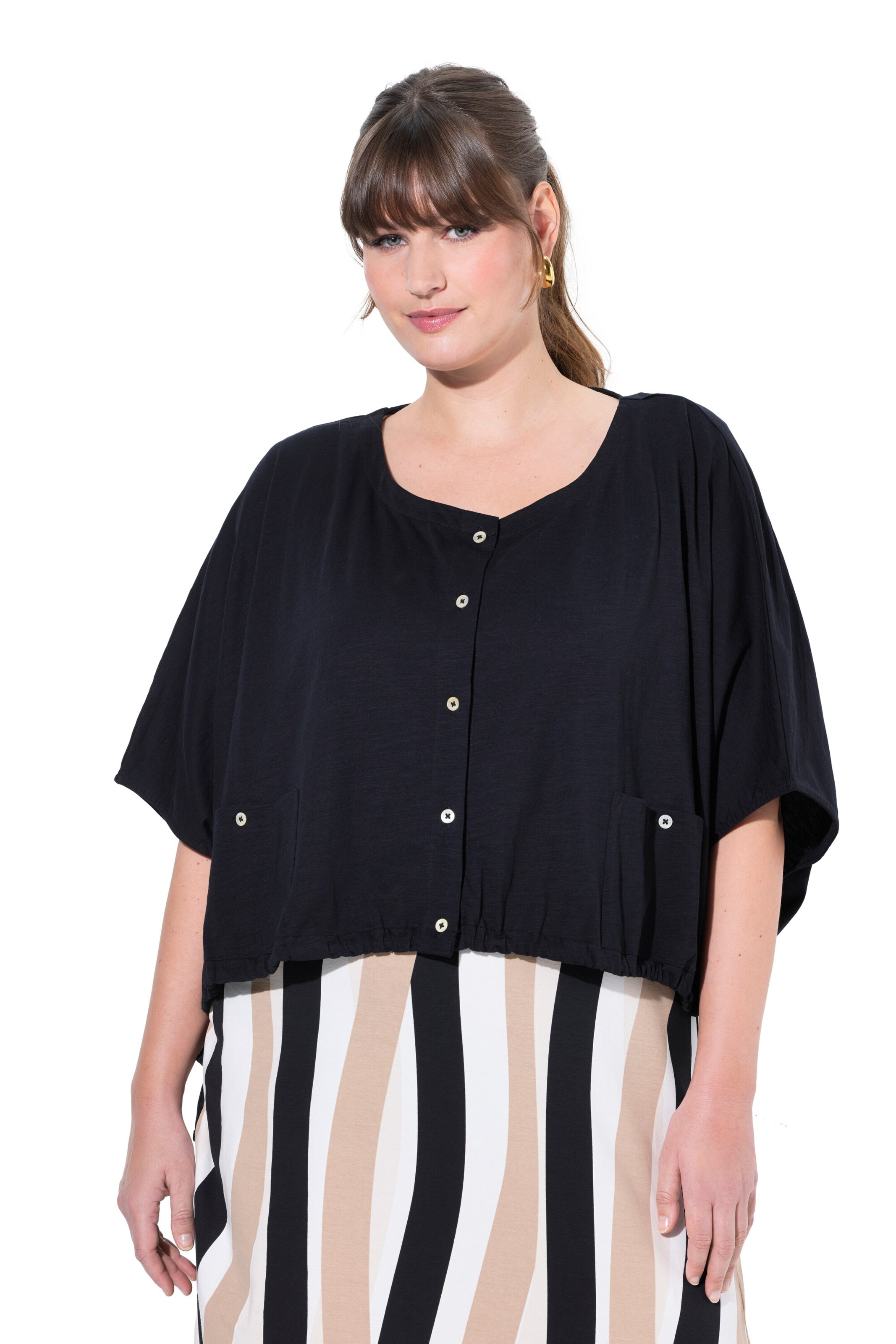 Ulla Popken Blouse in Black: front