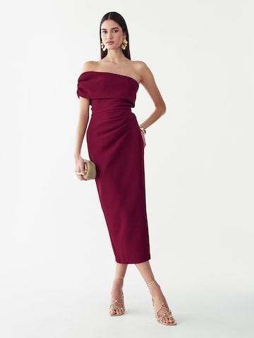 BWLDR Cocktailjurk 'LILA' in Rood