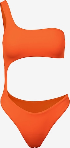 Kalaia Bandeau Bikini 'Champagne Trikini' in Orange: Vorderseite