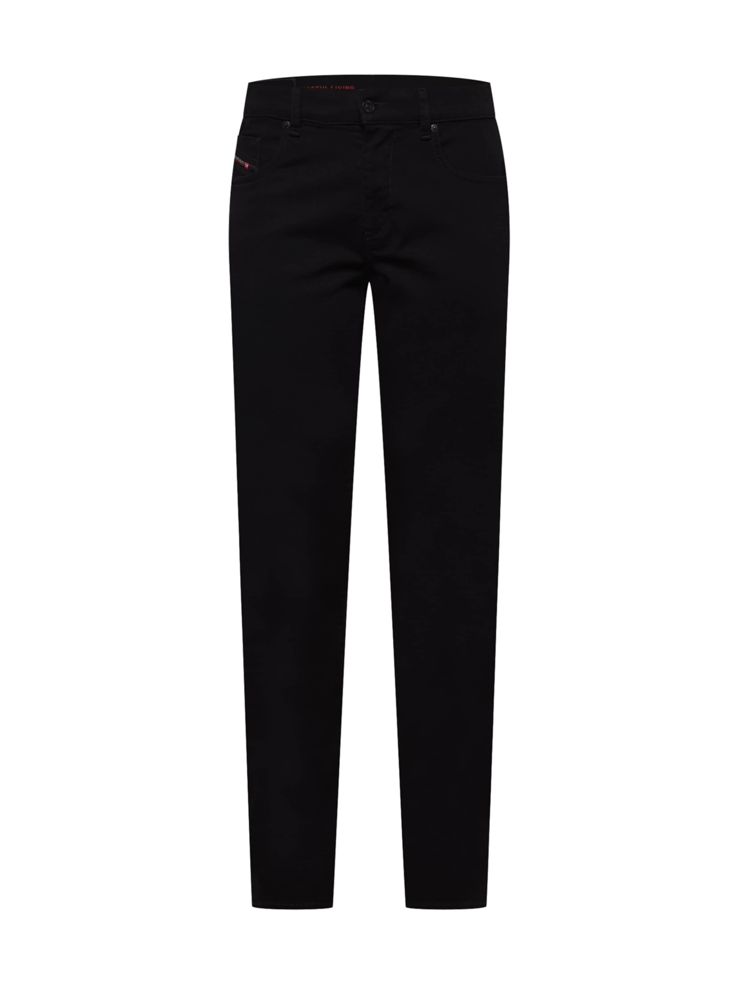 DIESEL Kitsas Teksapüksid 'D-STRUKT', värv must: eest vaates