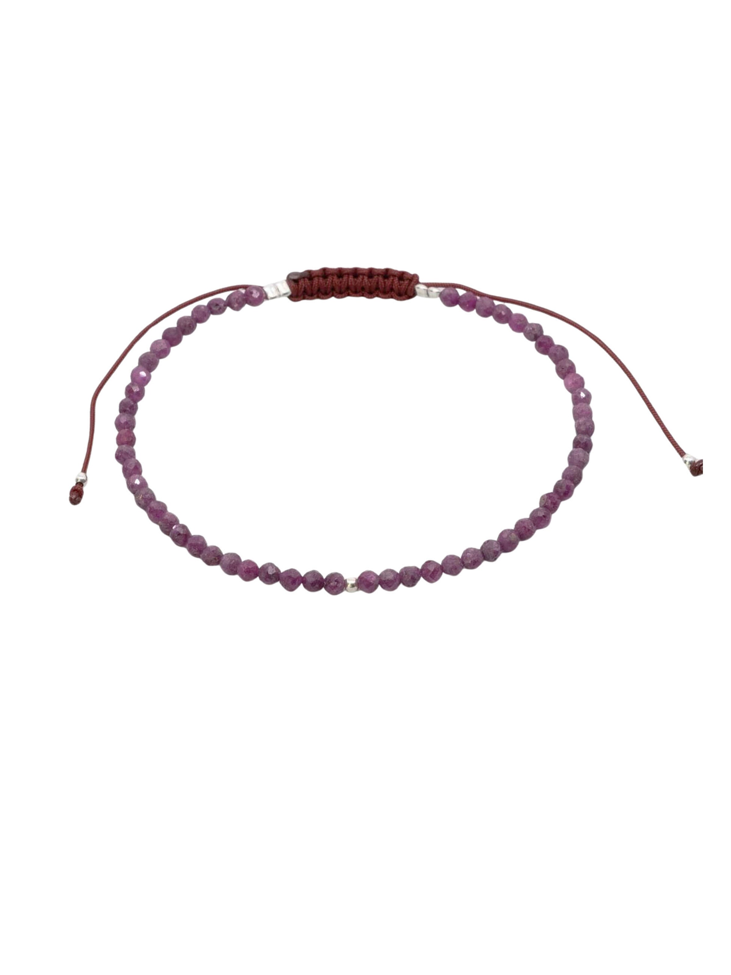 fejn Armschmuck Geburtsstein, Monat Juli, nachhaltiger Echtschmuck in Rot: Vorderseite