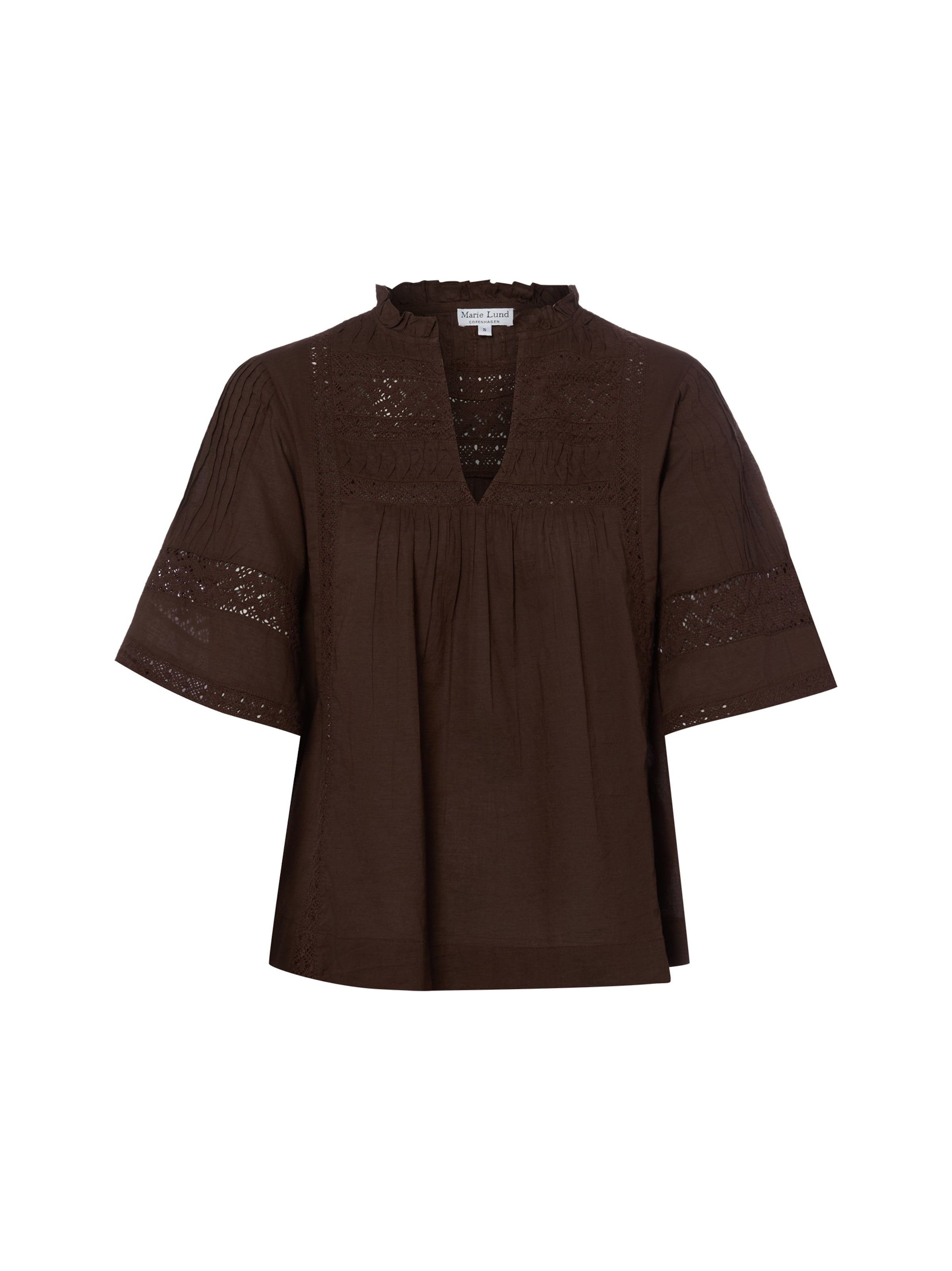 Marie Lund Blouse in Brown: front