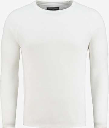 Key Largo Regular Fit Pullover 'Thomas' in Weiß: predná strana