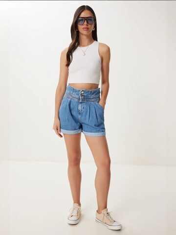 Wide leg Pantaloni 'Shorts' di Happiness İstanbul in blu: frontale